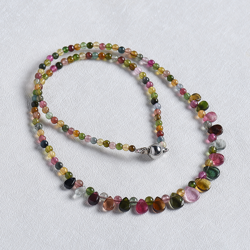 彩虹碧玺公主链-红掌柜