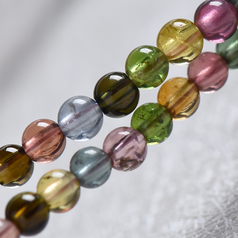 巴西彩虹碧玺公主链-红掌柜