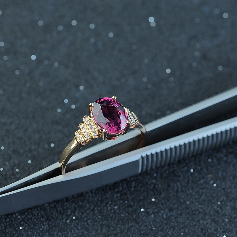 巴西红碧玺戒指-红掌柜