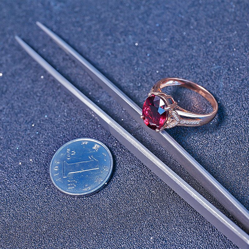 巴西碧玺戒指-红掌柜