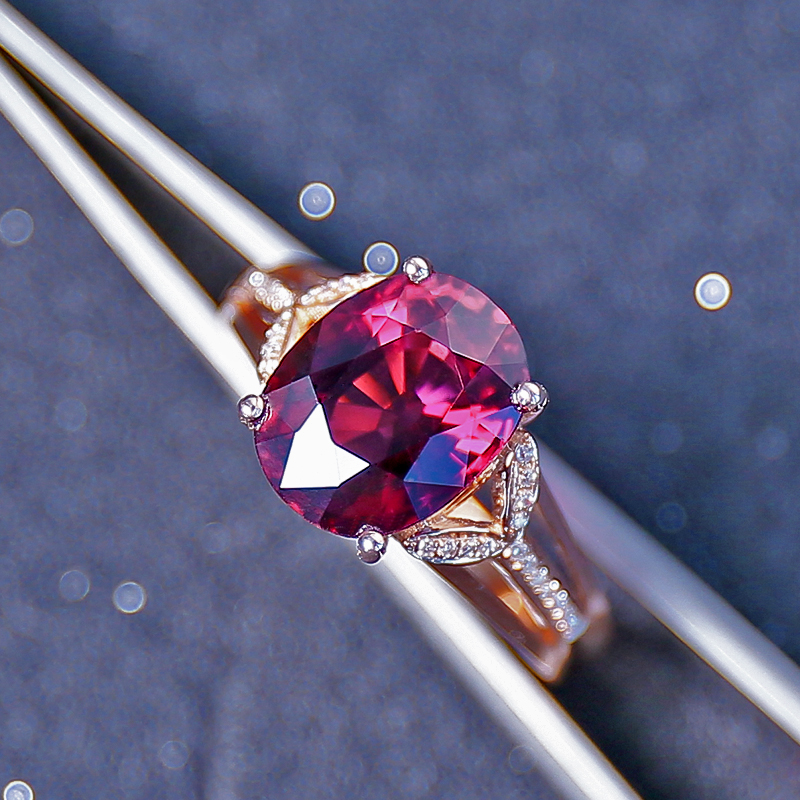 18k红碧玺戒指-红掌柜
