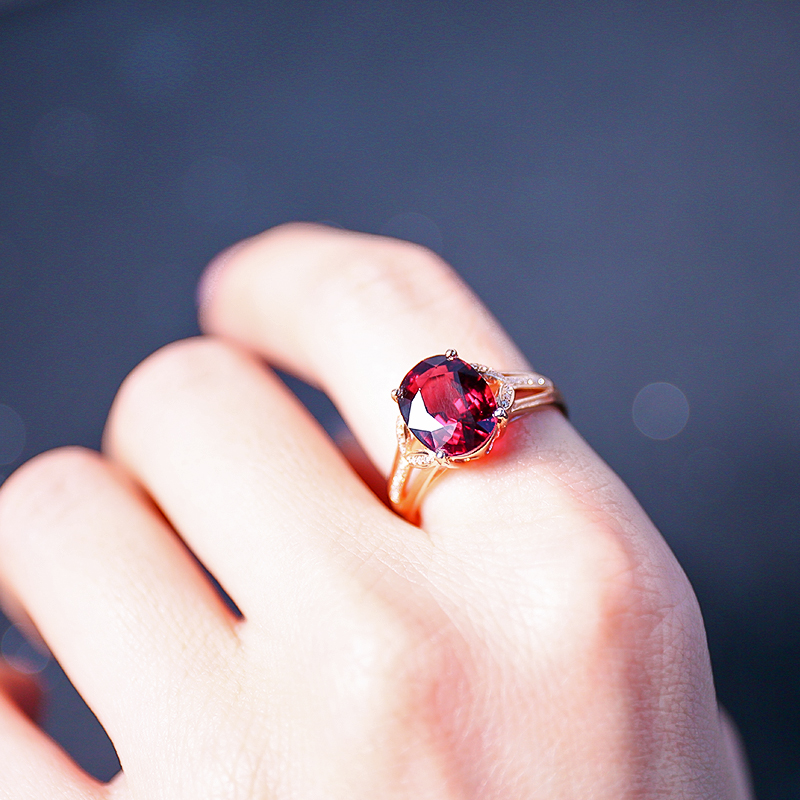 18K碧玺戒指-红掌柜