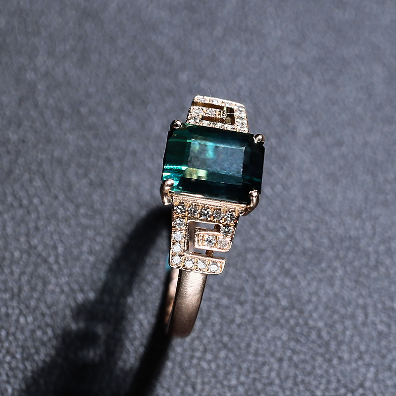 碧玺18k戒指-红掌柜