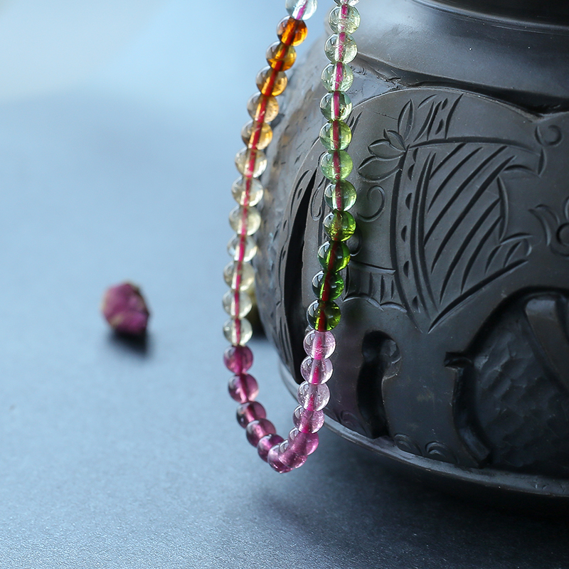 彩虹碧玺手串 - 红掌柜珠宝