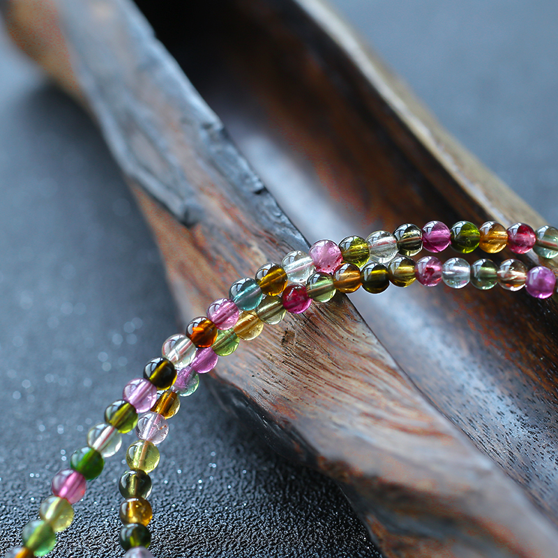 彩虹碧玺项链-红掌柜