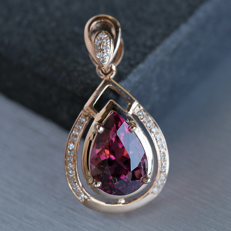 碧玺吊坠 - 红掌柜