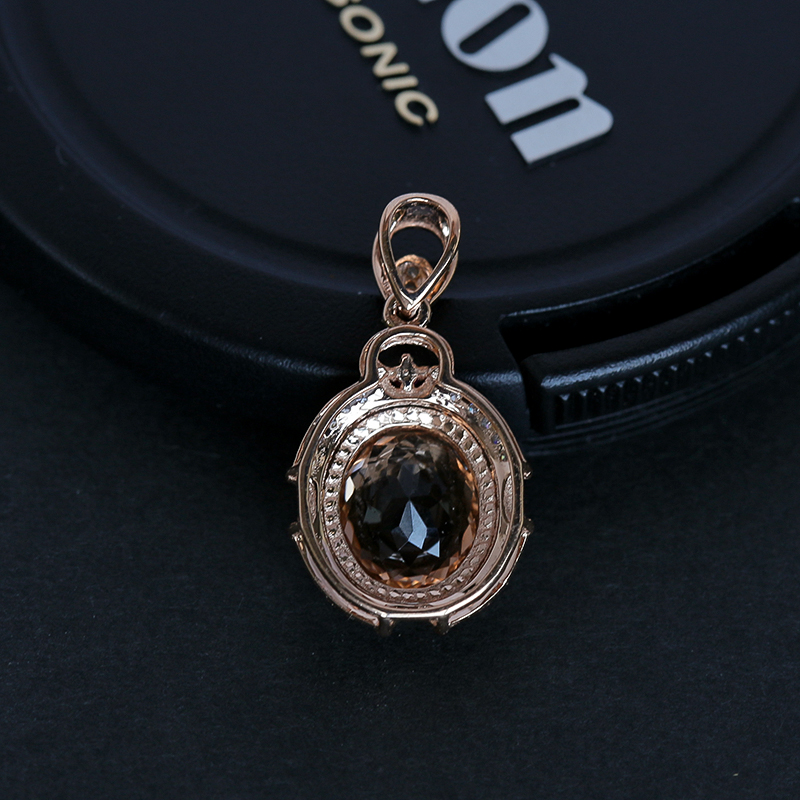 天然巴西碧玺吊坠 - 红掌柜