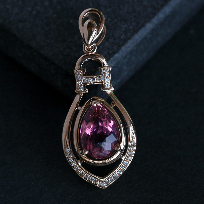 碧玺吊坠 - 红掌柜