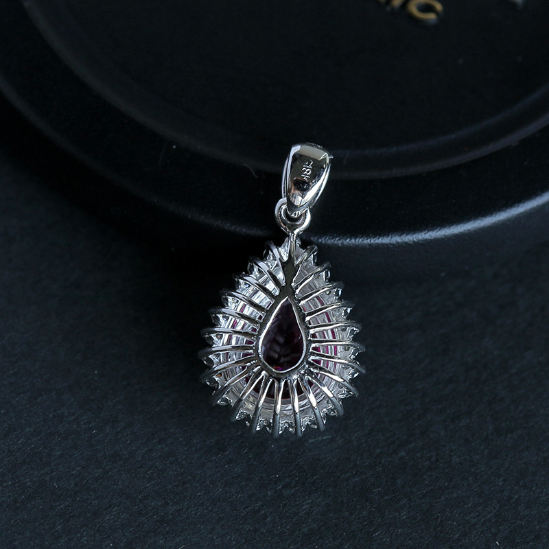 天然巴西碧玺吊坠 - 红掌柜