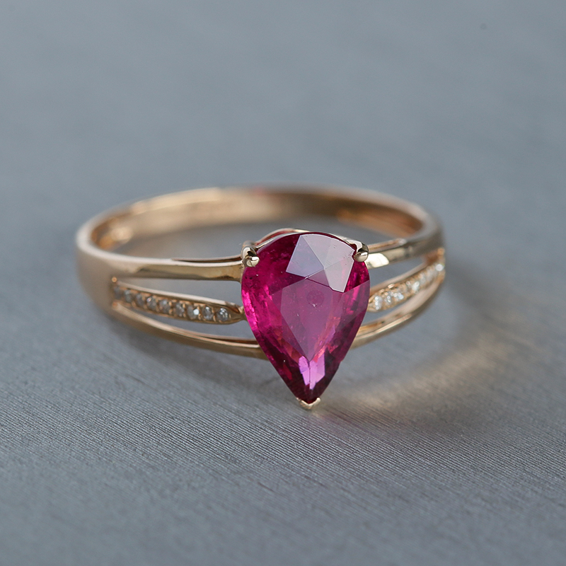 巴西碧玺戒指-红掌柜