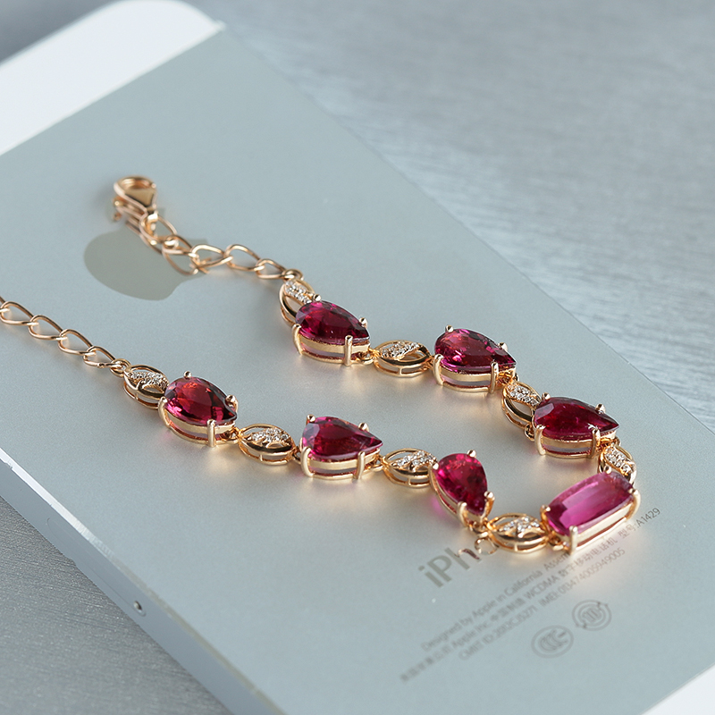 彩色碧玺手链 - 红掌柜