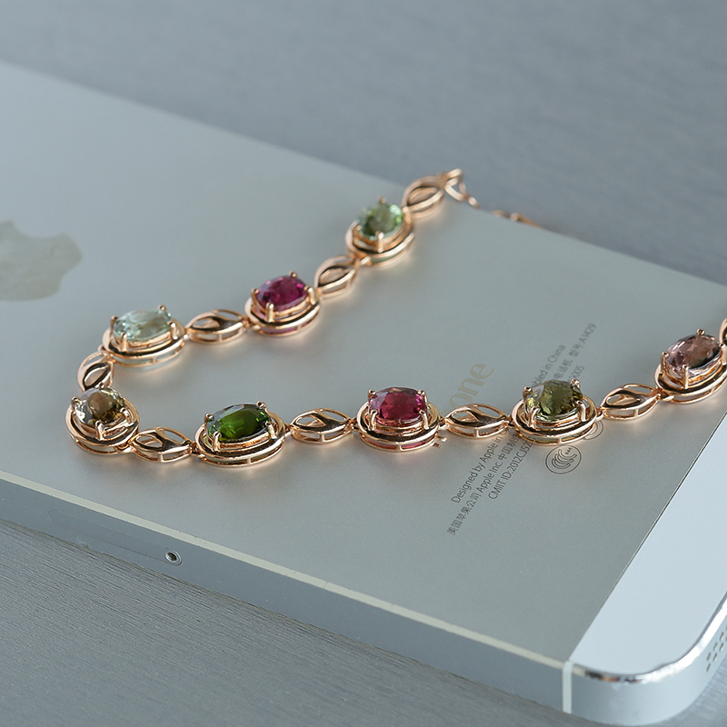 彩色碧玺手链 - 红掌柜