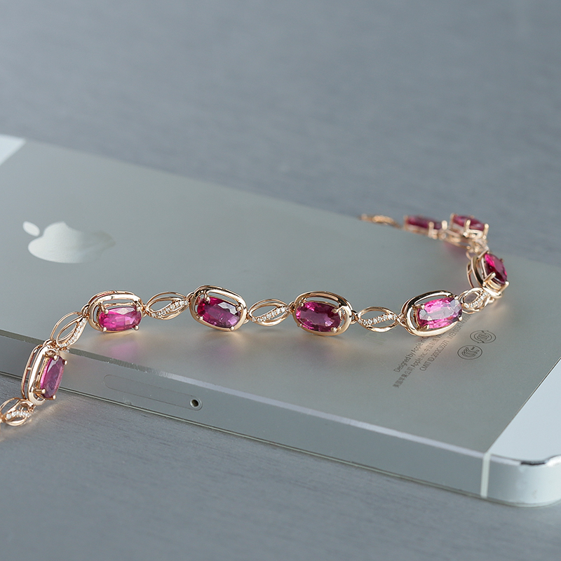 彩色碧玺手链 - 红掌柜