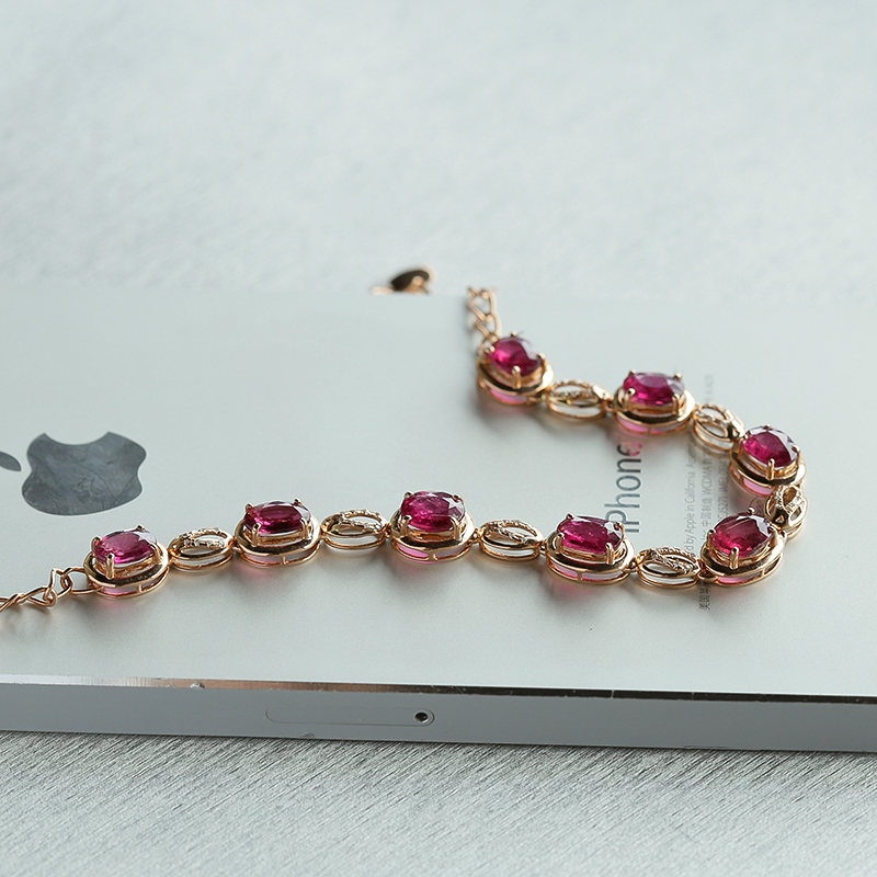 彩色碧玺手链 - 红掌柜
