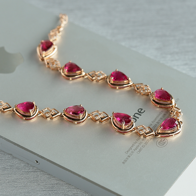 彩色碧玺手链 - 红掌柜
