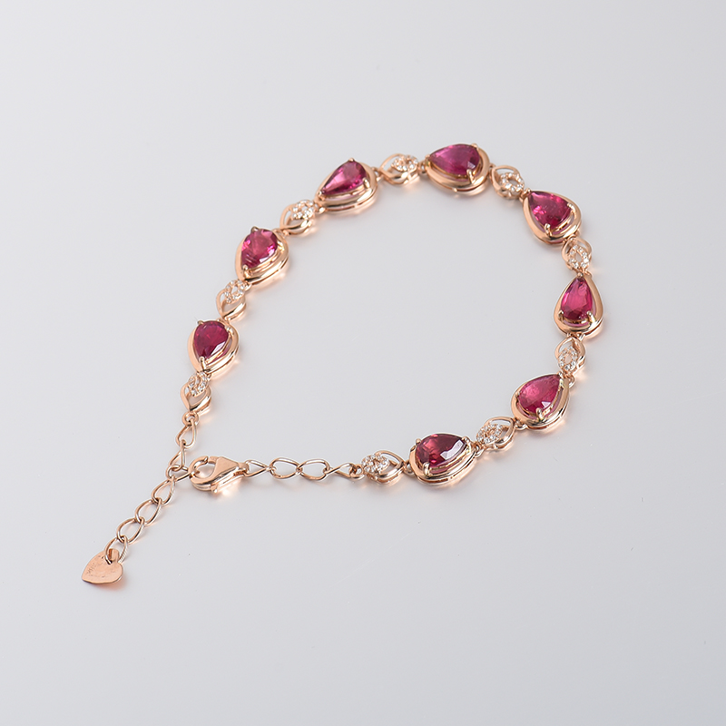 天然碧玺手链-红掌柜