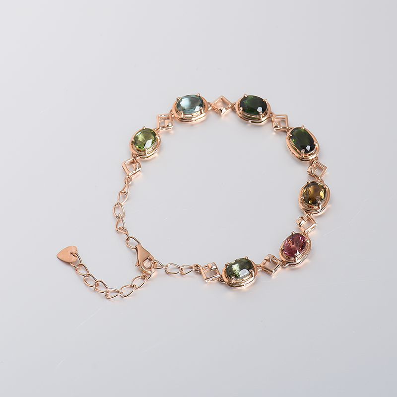 天然碧玺手链-红掌柜