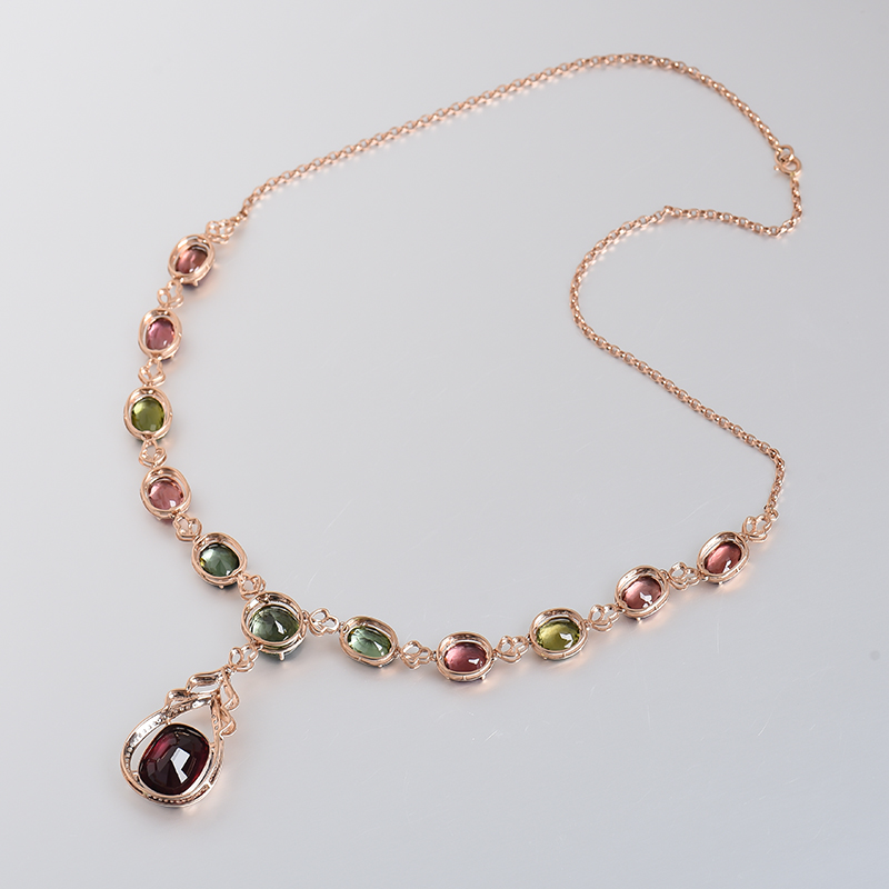 碧玺晚装项链 - 红掌柜