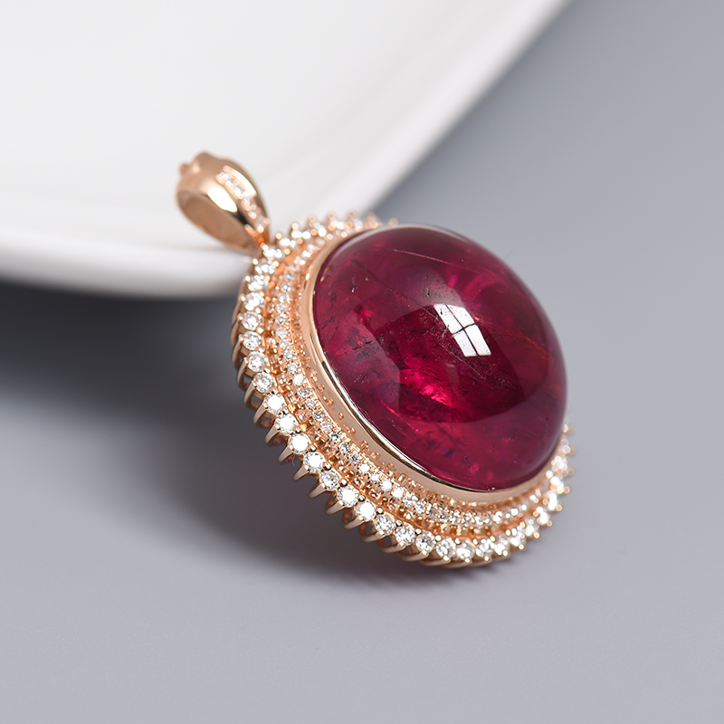 红碧玺吊坠-红掌柜