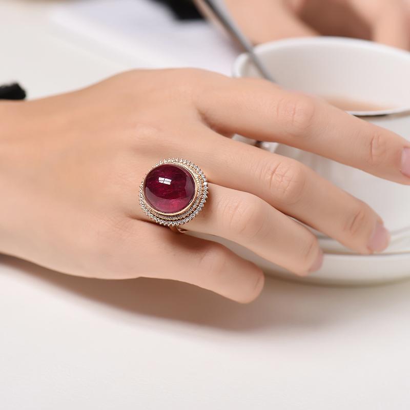 红碧玺戒指-红掌柜
