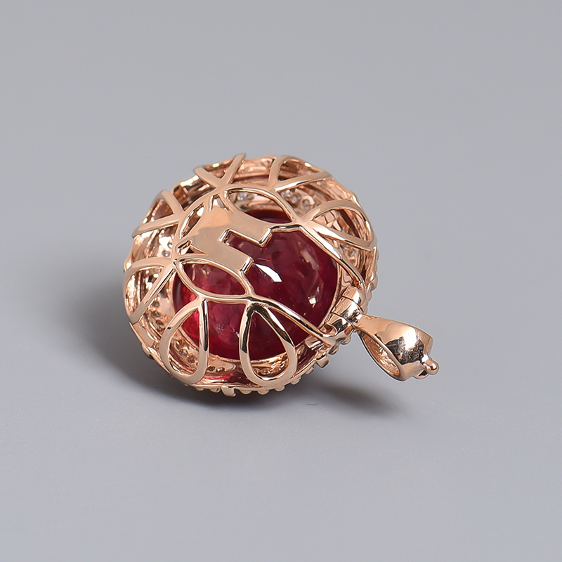 天然红碧玺戒指-红掌柜