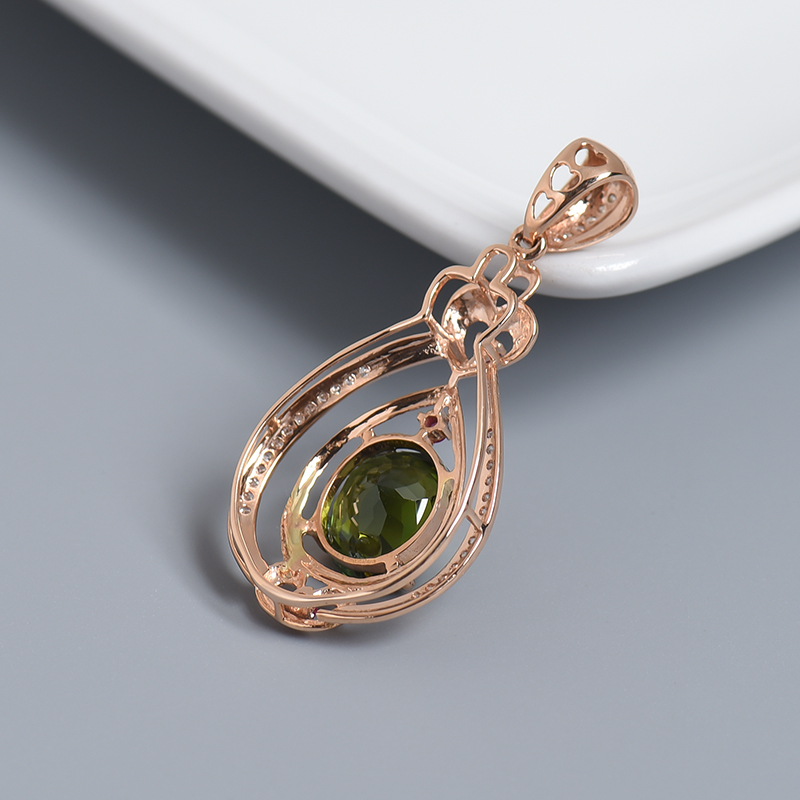 绿色碧玺吊坠 - 红掌柜