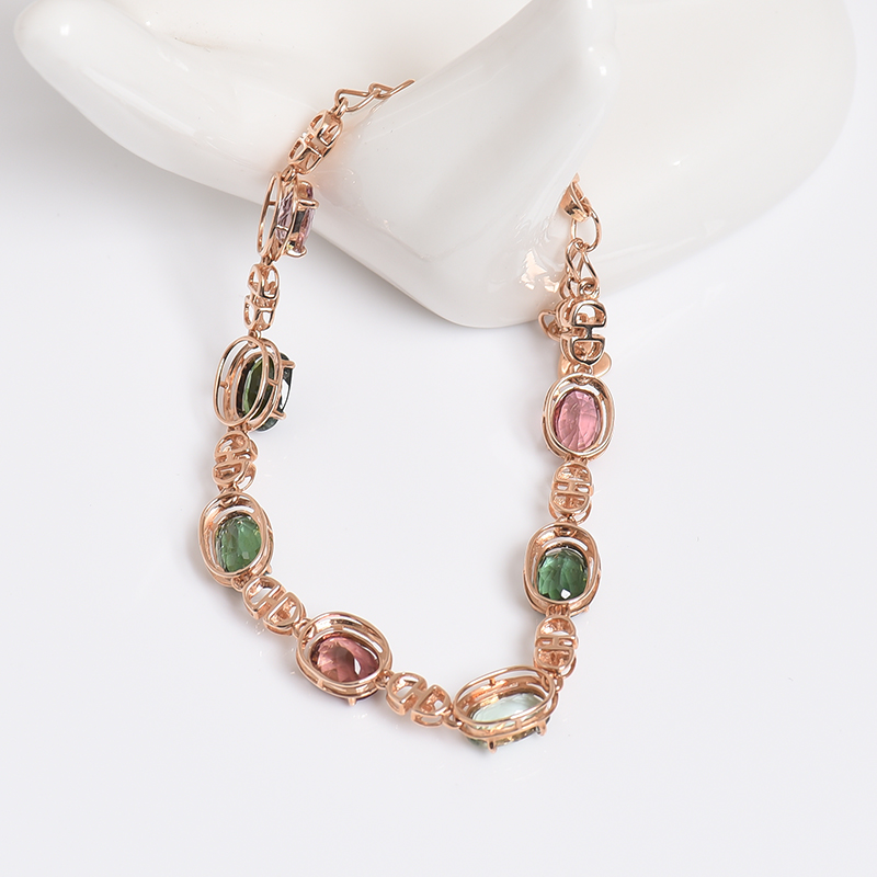 天然碧玺手链-红掌柜