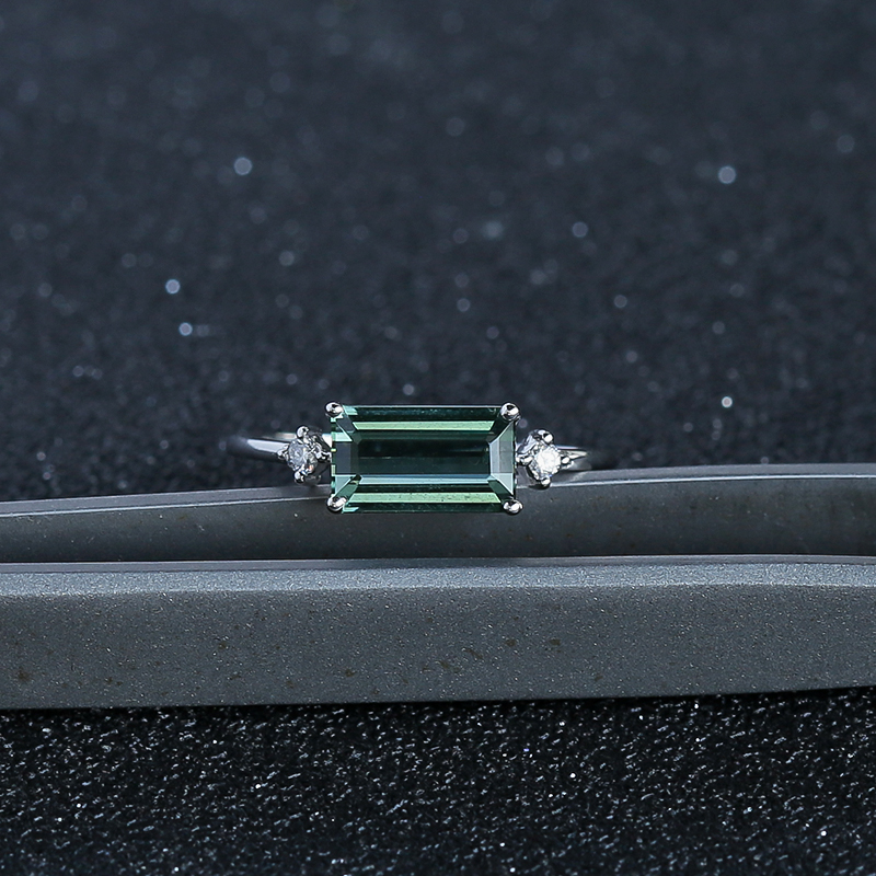 18K金镶钻绿碧玺戒指 - 红掌柜