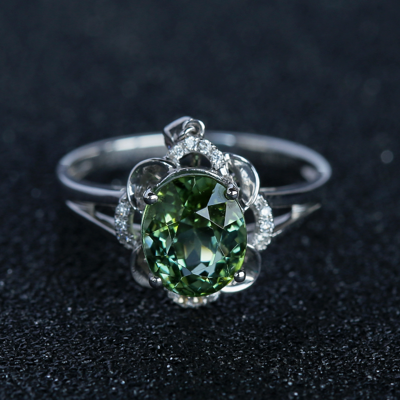 18K金绿碧玺戒指 - 红掌柜