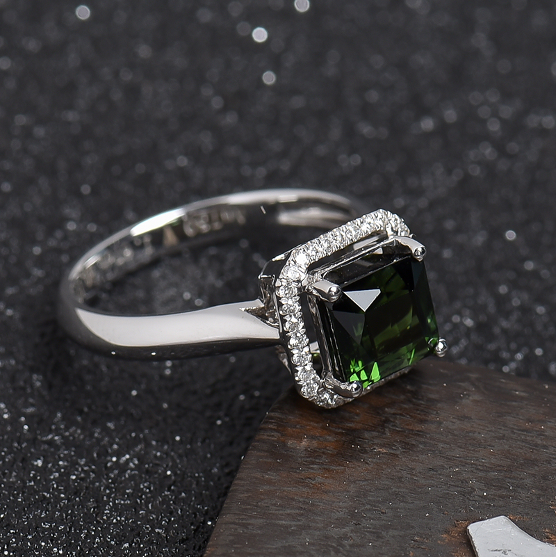 天然绿碧玺戒指-红掌柜