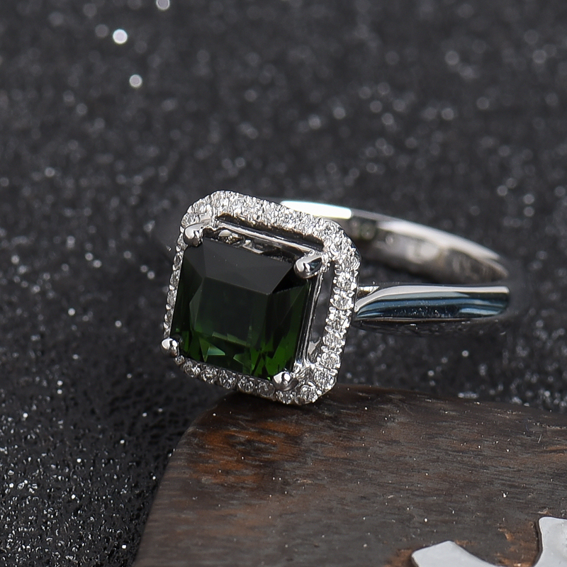 巴西绿碧玺戒指-红掌柜