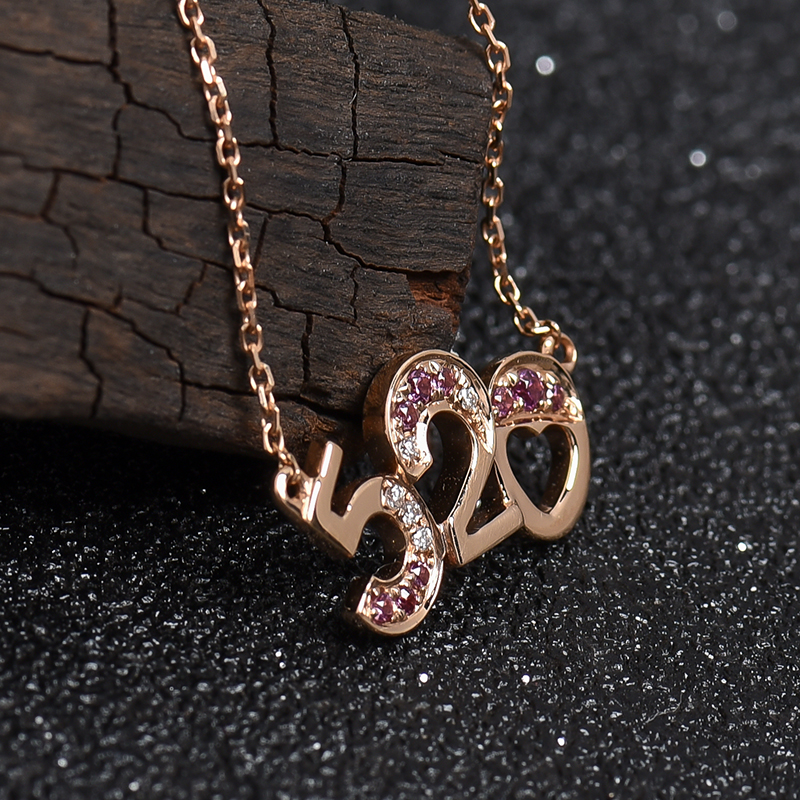 18K金镶钻天然红碧玺吊坠-红掌柜