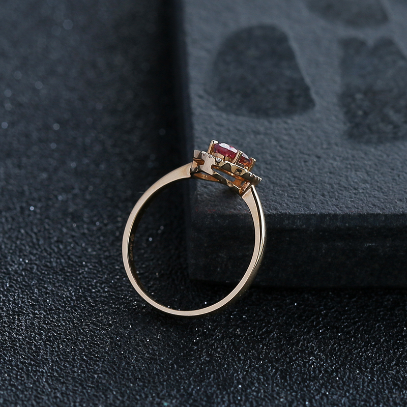 18K金红碧玺戒指 - 红掌柜