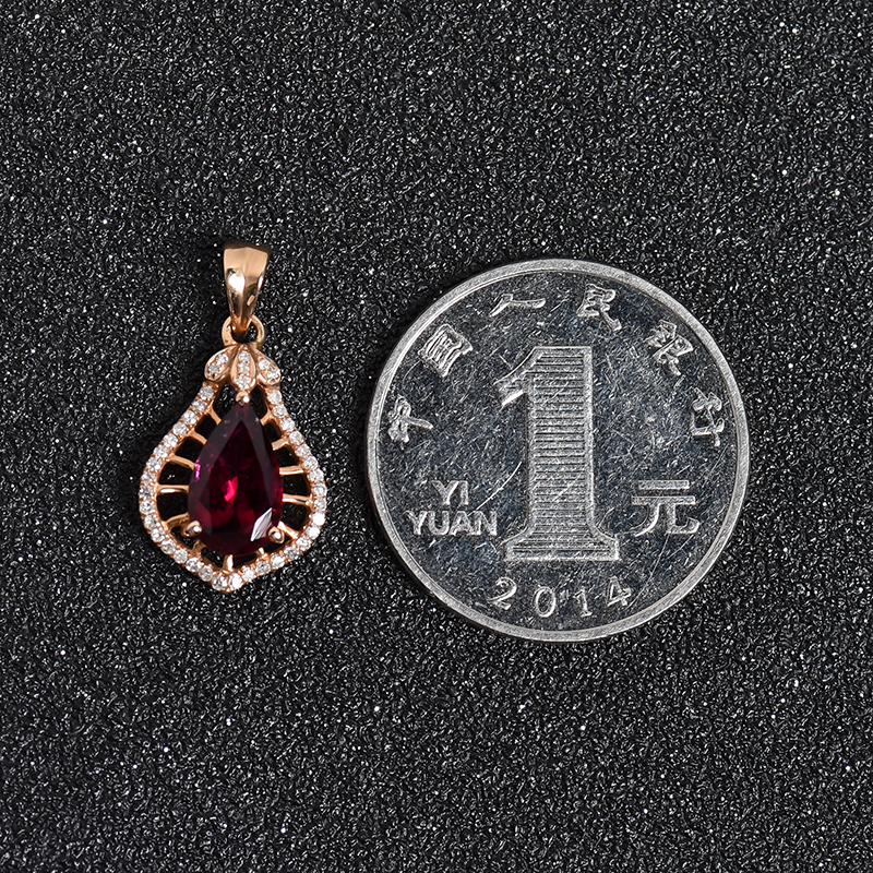 红碧玺吊坠-红掌柜