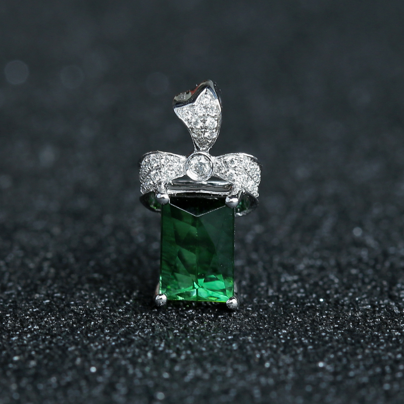 绿碧玺吊坠 - 红掌柜