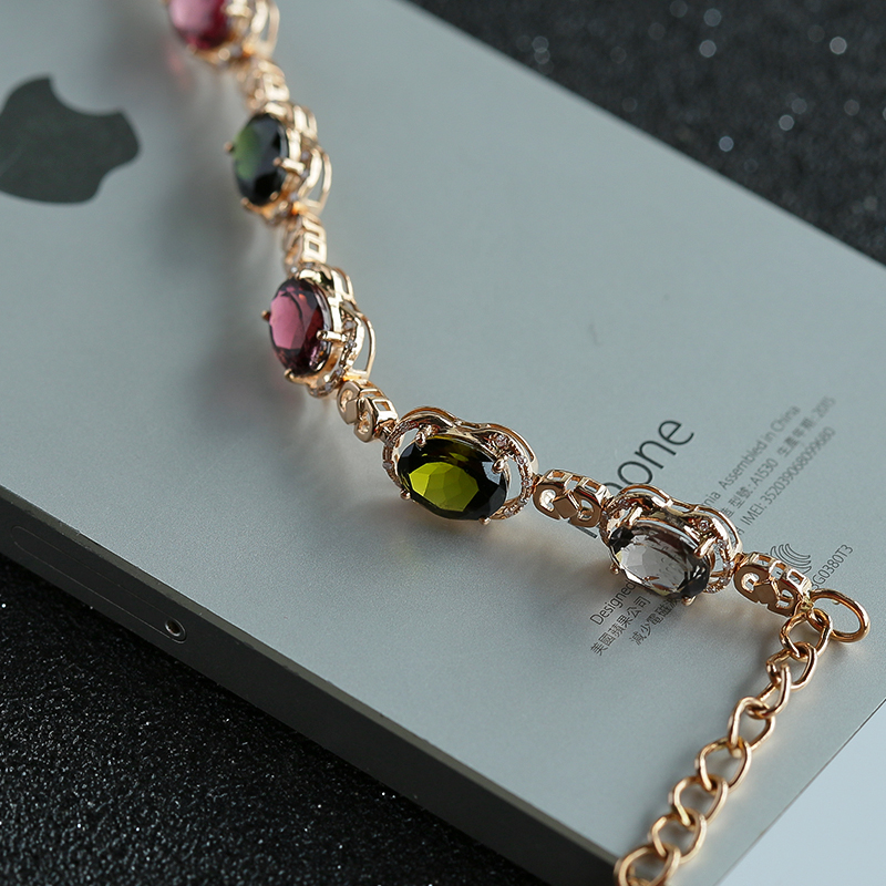 天然碧玺手链-红掌柜珠宝