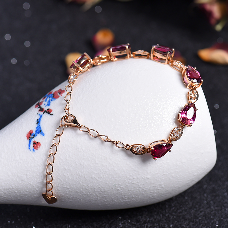 天然碧玺手链-红掌柜珠宝