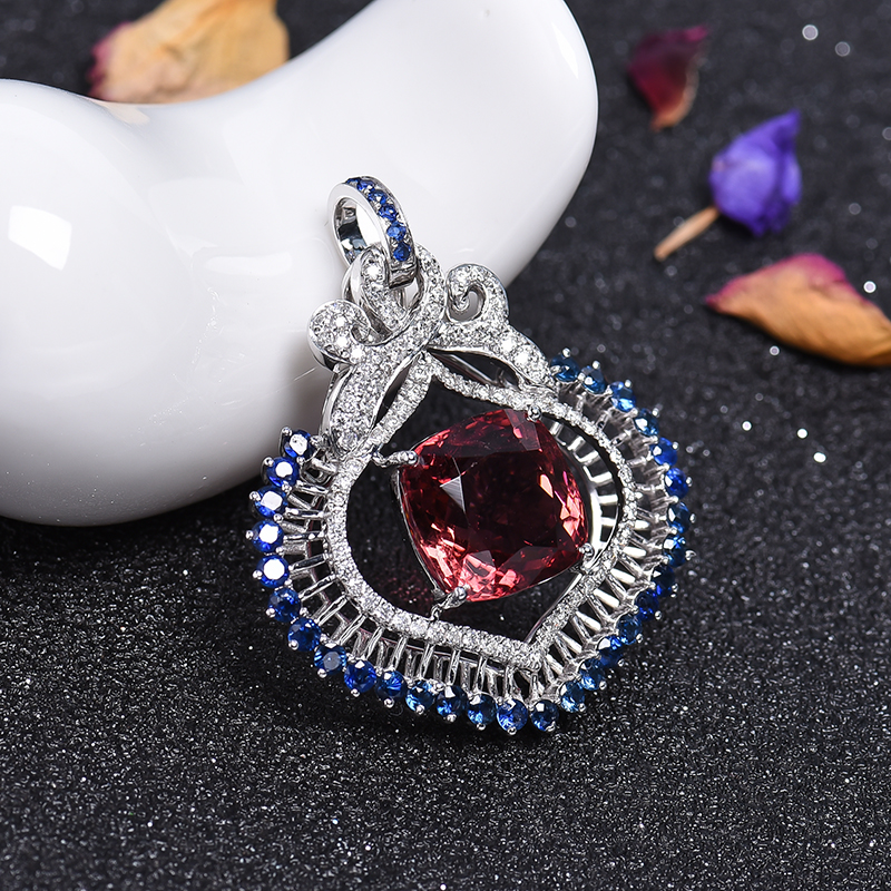 碧玺吊坠-红掌柜