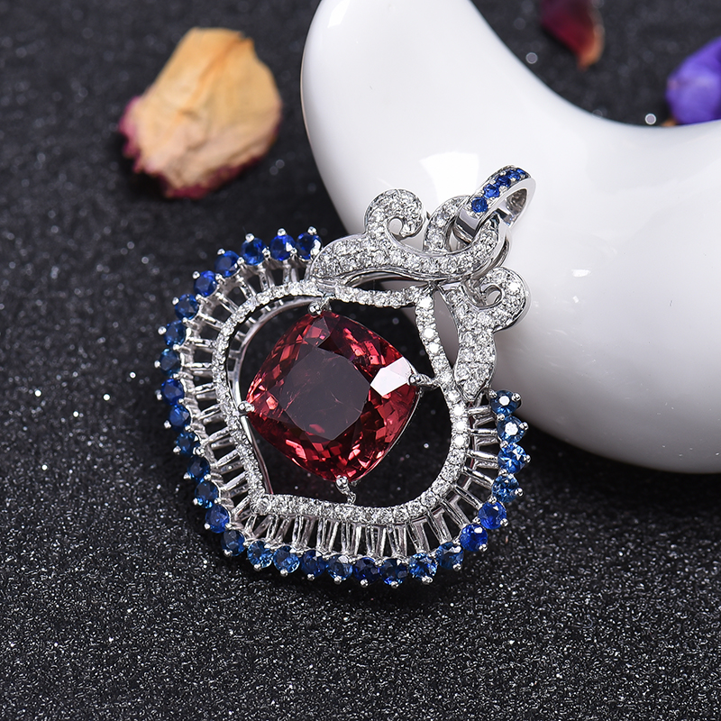 红碧玺吊坠-红掌柜