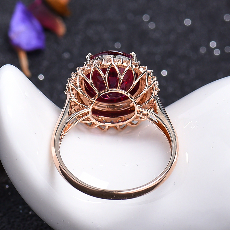 红碧玺戒指-红掌柜珠宝