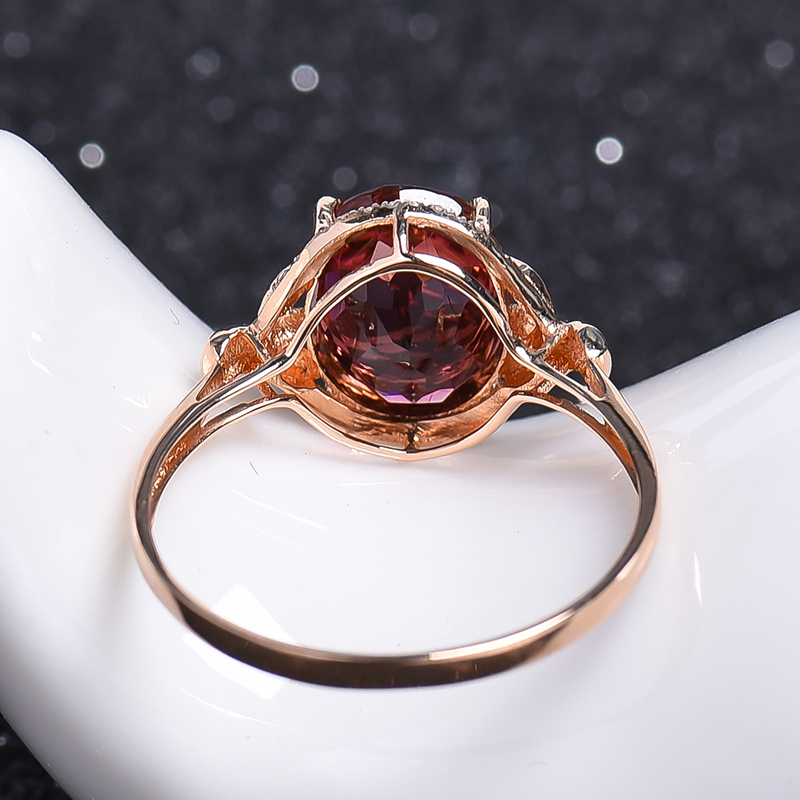 巴西红碧玺戒指-红掌柜