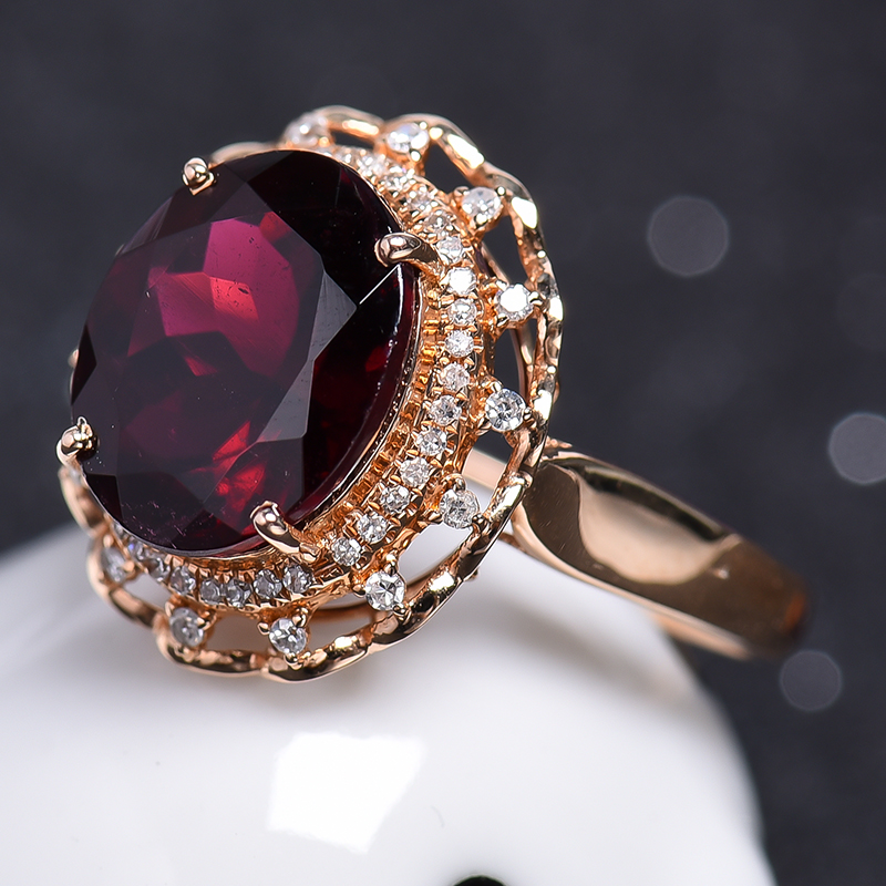 巴西碧玺戒指-红掌柜