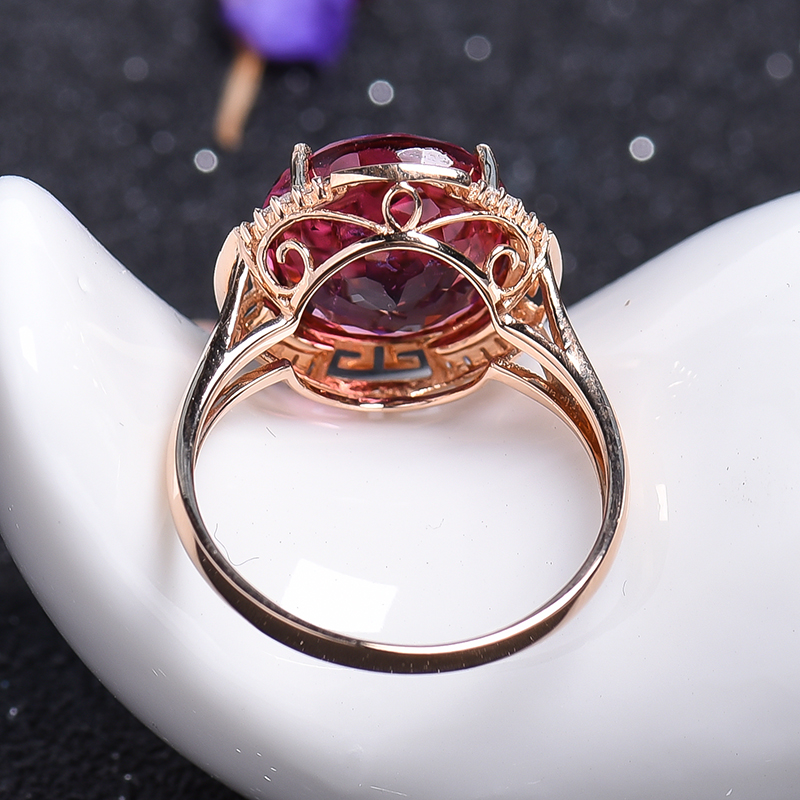 巴西碧玺戒指-红掌柜