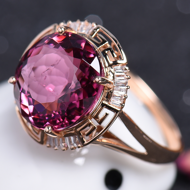 巴西红碧玺戒指-红掌柜