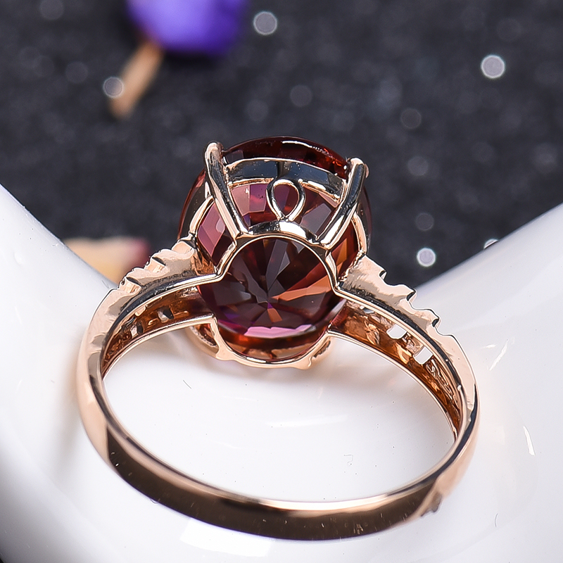 巴西红碧玺戒指-红掌柜