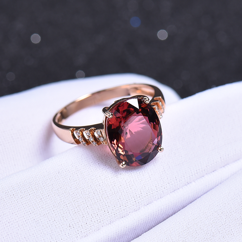 巴西碧玺戒指-红掌柜