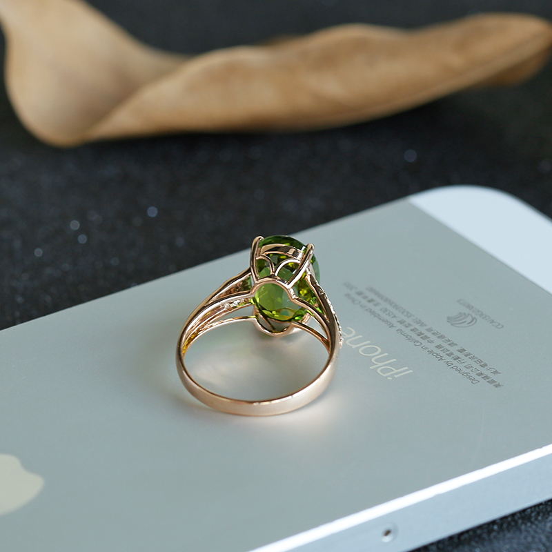 巴西碧玺戒指-红掌柜