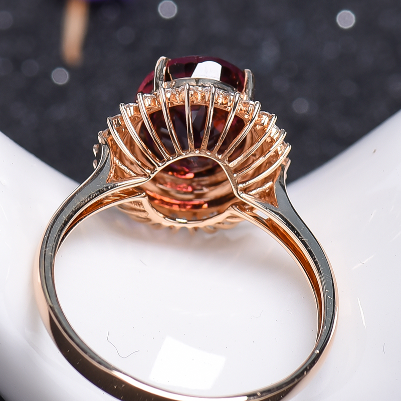巴西红碧玺戒指-红掌柜