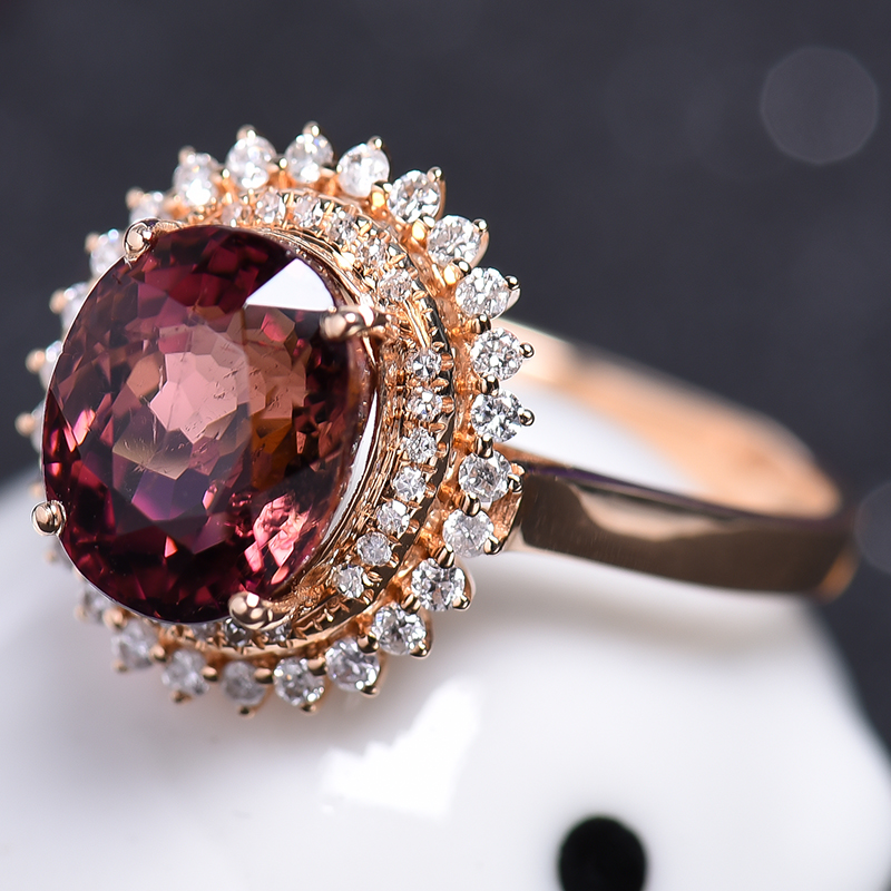 红碧玺戒指-红掌柜