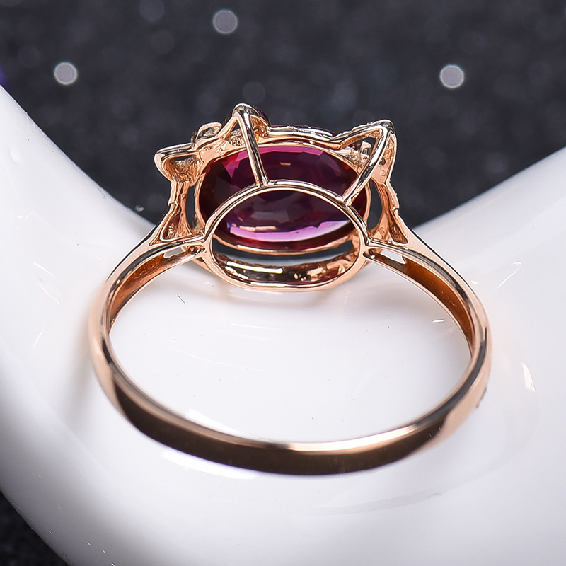 天然碧玺戒指-红掌柜